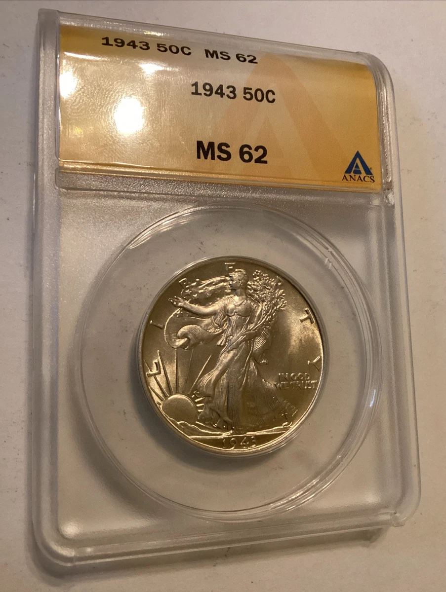 MS 62 Graded 1943 Year Liberty Walking Half Dollars (1916-1947) | eBay