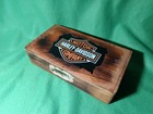 Harley Davidson lot of 2 Folk art Fish Lure & 2 crank bait lures in wood box — photo 10