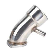 3.5 Stainless Turbo Intake Horn Kit For 17-19 6.6l Gm L5p Duramax Silver 3.5 Stainless Turbo Intake Horn Kit For 17-19 6.6l Gm L5p Duramax Silver