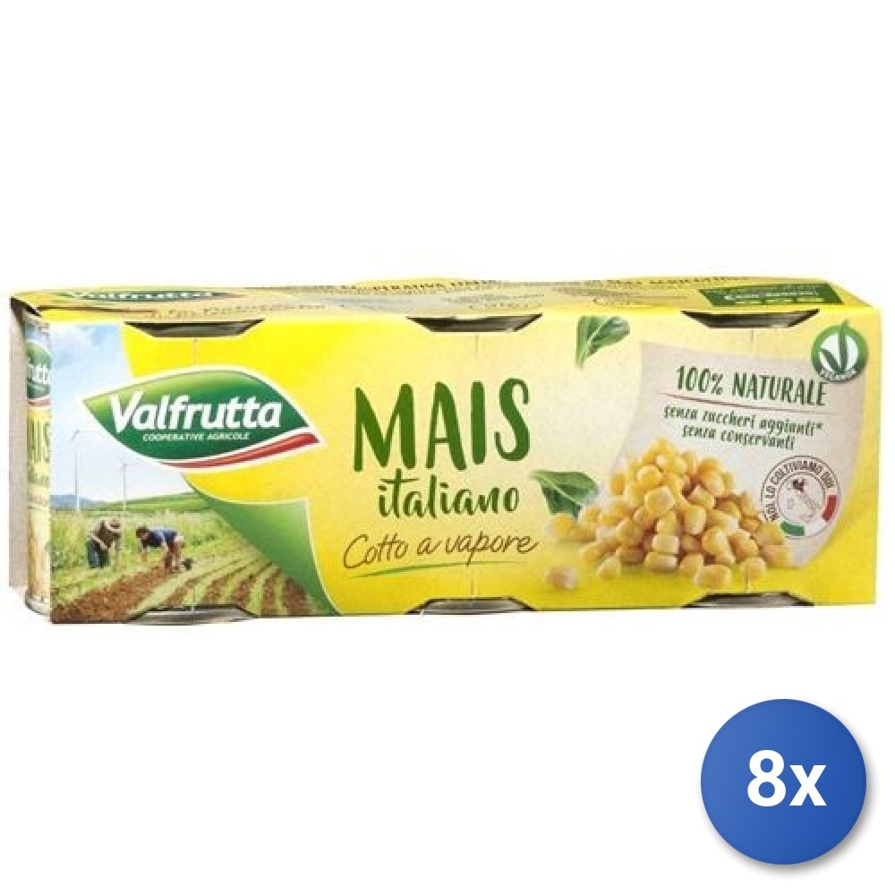 8X Multipack Valfrutta Corn 140G X 3 Steam