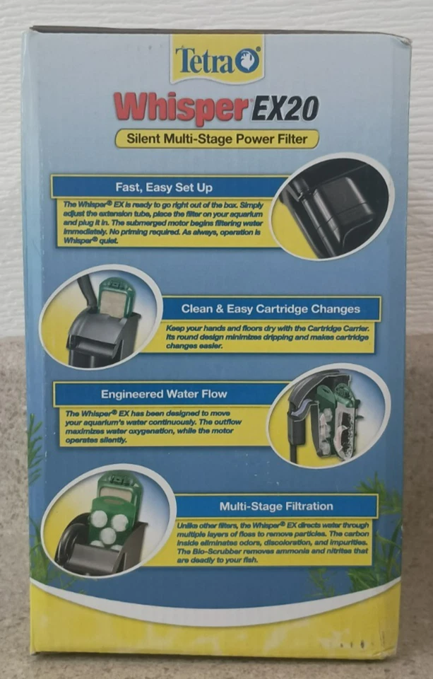 Filtro de alimentación silencioso multietapa Tetra Whisper EX 20 10 a 20 galones acuarios Foto 4 de 4