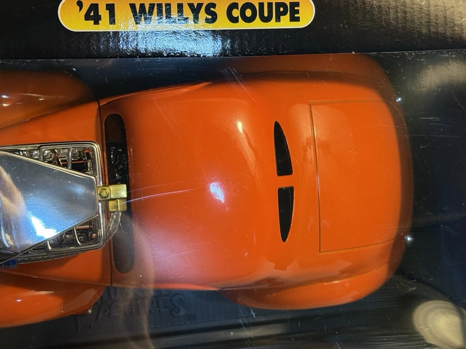 1/18 Muscle Machines 41 Willys Coupe Orange / Copper California Too Cool Diecast - Image 4 of 4