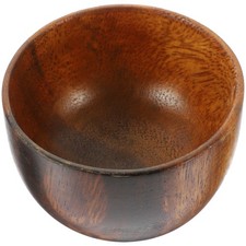 Bol de service à fond plat, saladier en bois lisse, plat de service polyvalent