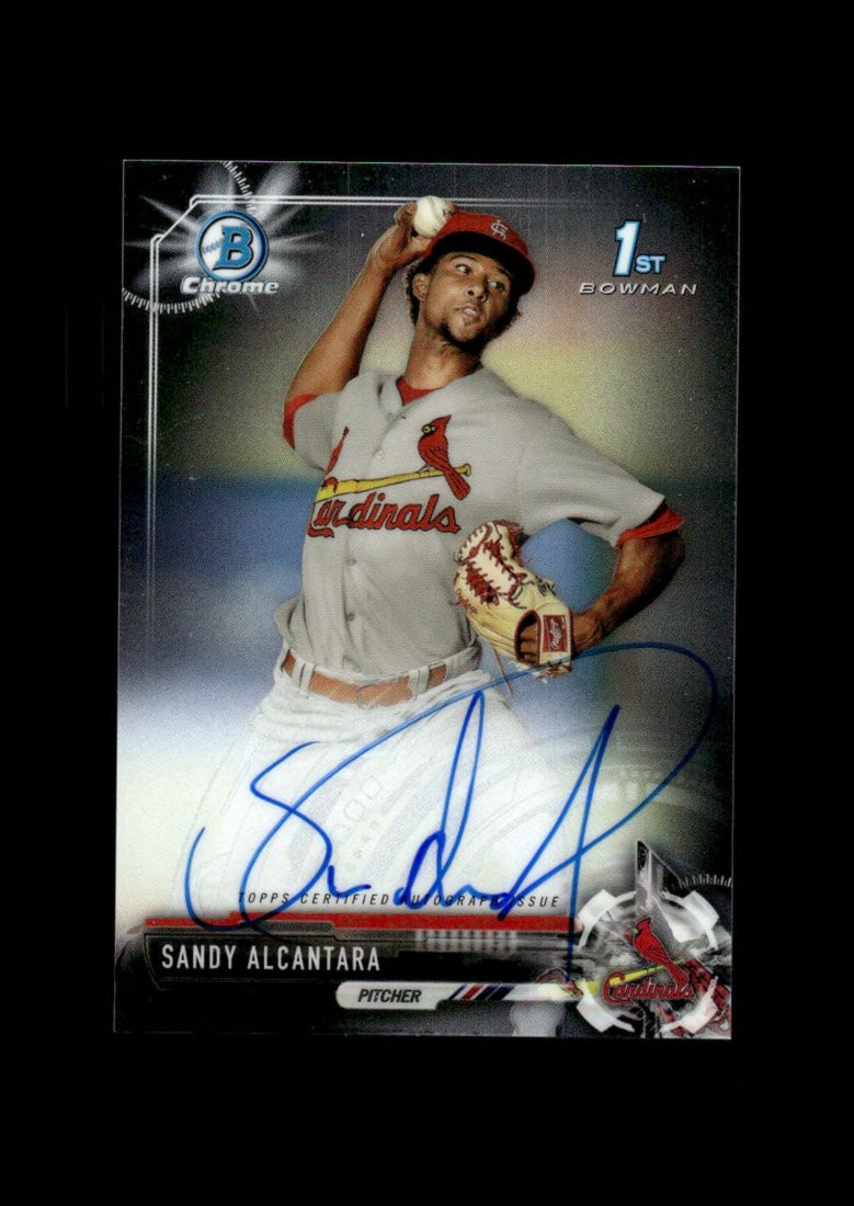 2017 Bowman Chrome: #CPA-SA Sandy Alcantara 1st Auto RC NM-MT OR BETTER