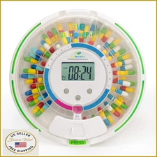EziMedPil Automatic Pill Dispenser w/Audio & Visual Alerts, 6 Alarms/day