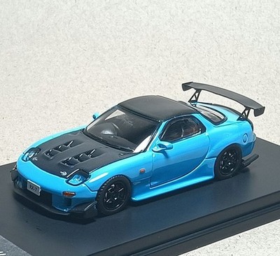 MAZDA RX-7 (FD3S) - Carbon Bonnet  - blue - ModelCollect 1:64