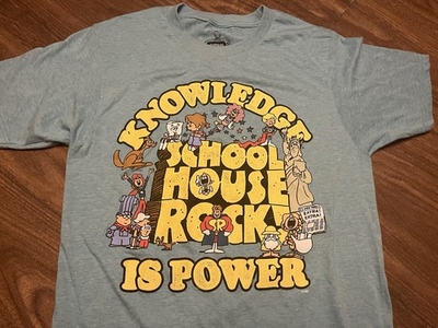 #ad #ad Schoolhouse Rock “Knowledge Is Power” Graphic T Shirt Blue Adult Small $21.60