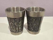 Schnapsbecher,Zinnbecher Antik Jagdmotiv