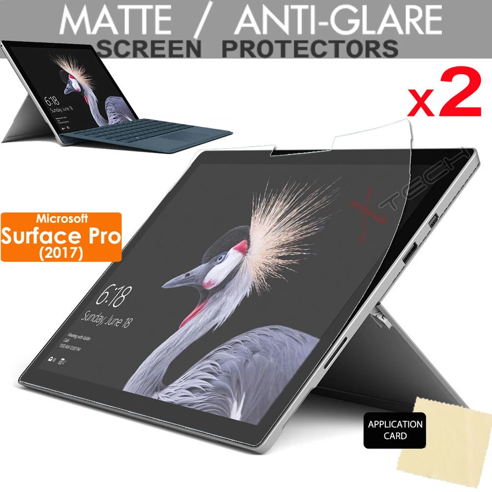 NOT SPECIFIED 2x MATTE ANTIGLARE Screen Protector Guard Covers for Microsoft Surface Pro 2017