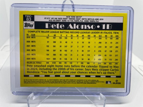 2025 Series 1 Baseball - Pete Alonso 1990 Topps Chrome - Picture 2 of 2