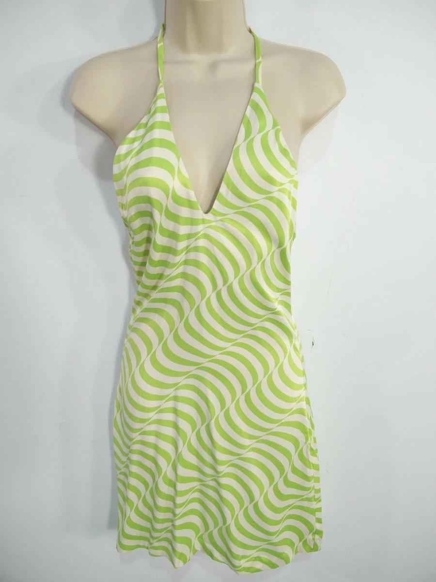 Zara green and white striped dress Clearance