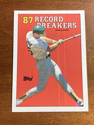 1988 Topps Error Card Mark McGwire 87 Record Breakers #3 Magenta 
