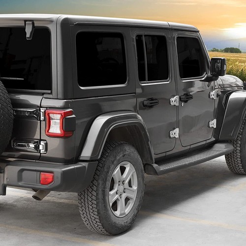 Exterior Door Hinge Cover Trim Kit for Jeep Wrangler JL 18+ Chrome Accessories - Picture 12 of 13