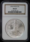 1996 American Silver Eagle $1 NGC MS 69 | Uncirculated