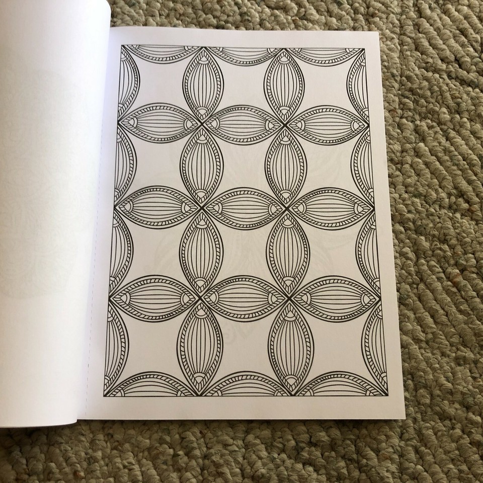 Coloring Books Colonial Quilts Stress Relieving Pattern Nature To Color