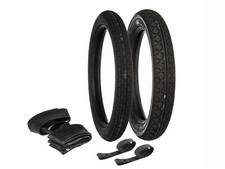 Set: 2x Reifen Heidenau + 2x Schläuche + 2x Felgenband - MZ ETZ 250