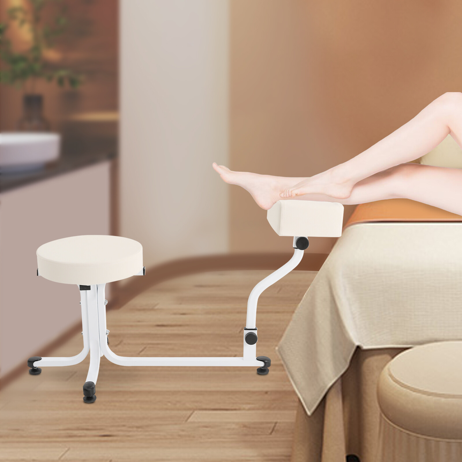 Pedicure Manicure Chair Salon Stool Freestanding Footrest Nail Stool