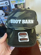 Boot Barn Camo Camouflage Snapback Trucker Hat / Cap 