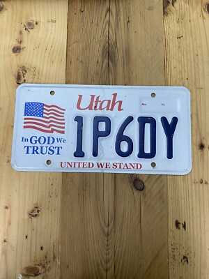 Oldtimer Utah In God We Trust US Auto Nummernschild 1P6DY