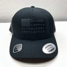 Hurley Yupoong Trucker Hat Gray Mens OSFM Snapback Rubber Logo Meshback
