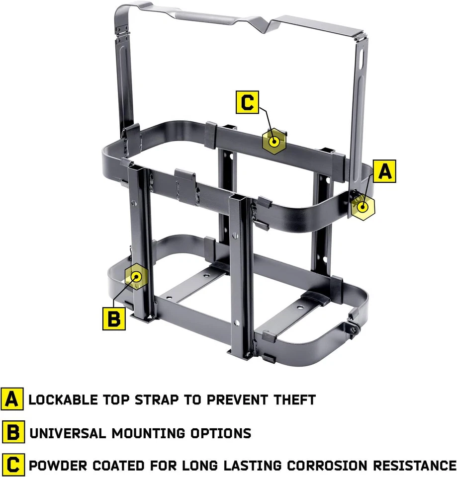 Smittybilt 2798 Jerry Gas Can Holder for truck for Jeep for toyota for Ford - Image 3 of 4