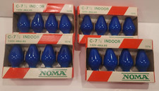 Noma C 7-1/2 Replacement Bulbs Christmas Lights Blue 4 Packs of 4 NOS