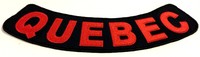 Quebec Canada Montreal 10 X 2.25 Red Black Back Rocker Biker Patch Hey-0136 Quebec Canada Montreal 10 X 2.25 Red Black Back Rocker Biker Patch Hey-0136