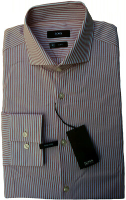NEU gr. 40 HUGO BOSS HEMD JASON  MED-RED SLIM FIT EASY IRON BLACK LABEL 50374760