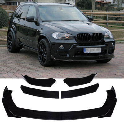 Schwarz Glänzend Frontspoiler Spoilerlippe Spoilerschwert für X5 E70 FL M-Paket