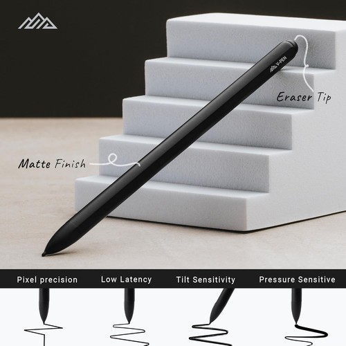 Premium V-Pen EMR Stylus with 4096 Pressure Sensitivity & Palm Rejection Tech - Picture 6 of 11