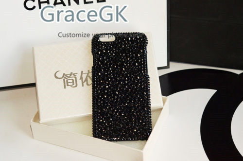 Luxury Bling Black Gems Diamonds Rhinestones Glitter Case Cover For Mobile Phone - Picture 1 of 6