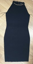 New Lipsy Size 18 Chain Detail Black Bodycon Dress, Stretchy