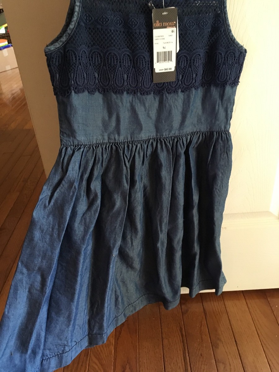 ella moss crochet dress Ella Moss Womens Medium Black Lace Crochet Shift Dress Lined 3/4 Sleeve Boho