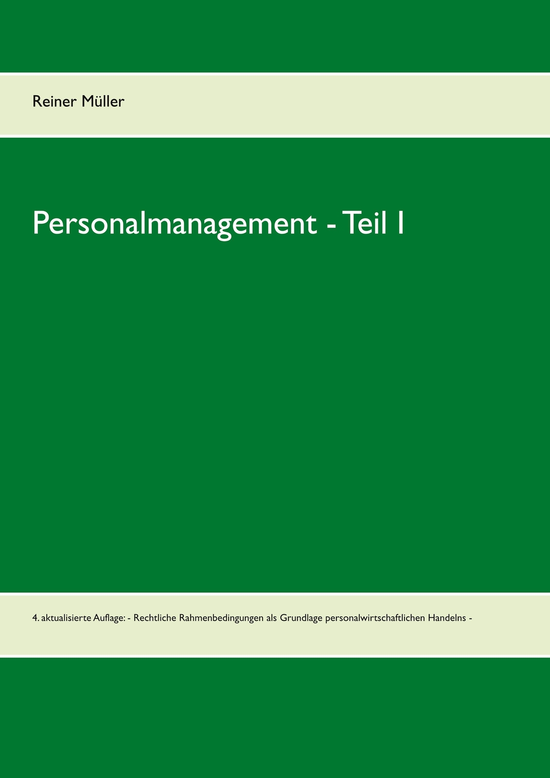 Thumbnail - Personalmanagement - Teil I Reiner Müller