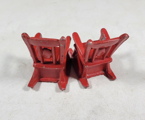 -VINTAGE/ ANTIQUE- Cast Iron rocking chair Salt & Pepper shaker set - Picture 2 of 4