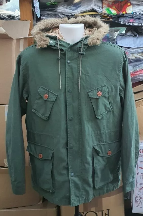 FW07 Supreme veste de campagne à capuche parka L grand manteau olive vintage vert 2007