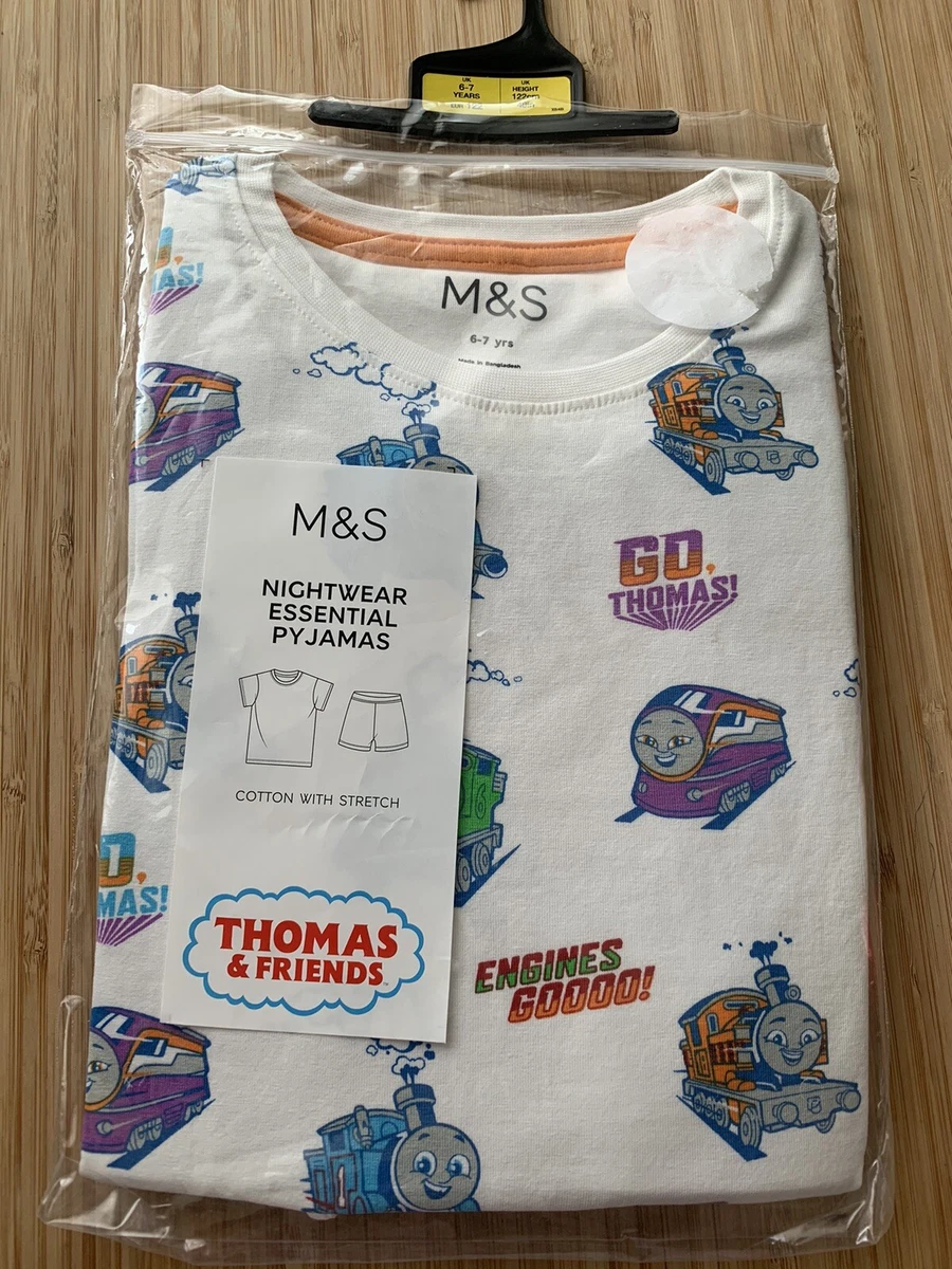 M S Pyjamas Thomas the Tank Short Sleeve Top and Shorts Pyjama Set