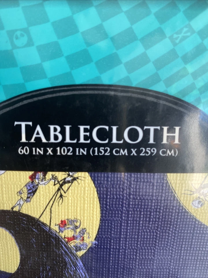 Disney The Nightmare Before Christmas Vinyl Tablecloth Halloween Jack 60 x 102” - Image 3 of 4