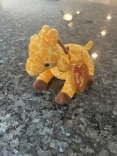 RARE RETIRED 1995 TY BEANIE BABY "TWIGS" THE GIRAFFE WITH PVC PELLETS /ERRORS