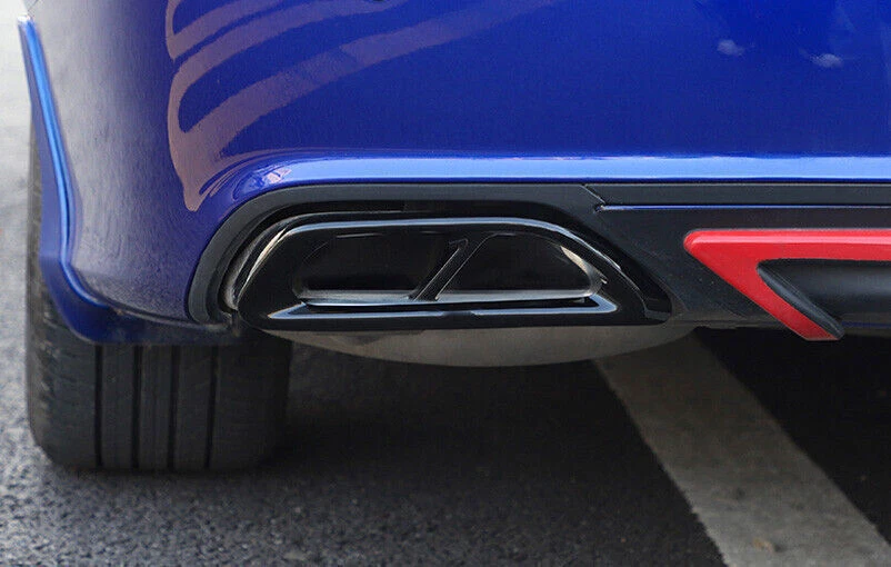 Black Titanium Rear Tail Exhaust Muffler Tip Pipe 2pc For Honda Accord 2018-2022 - Image 3 of 4