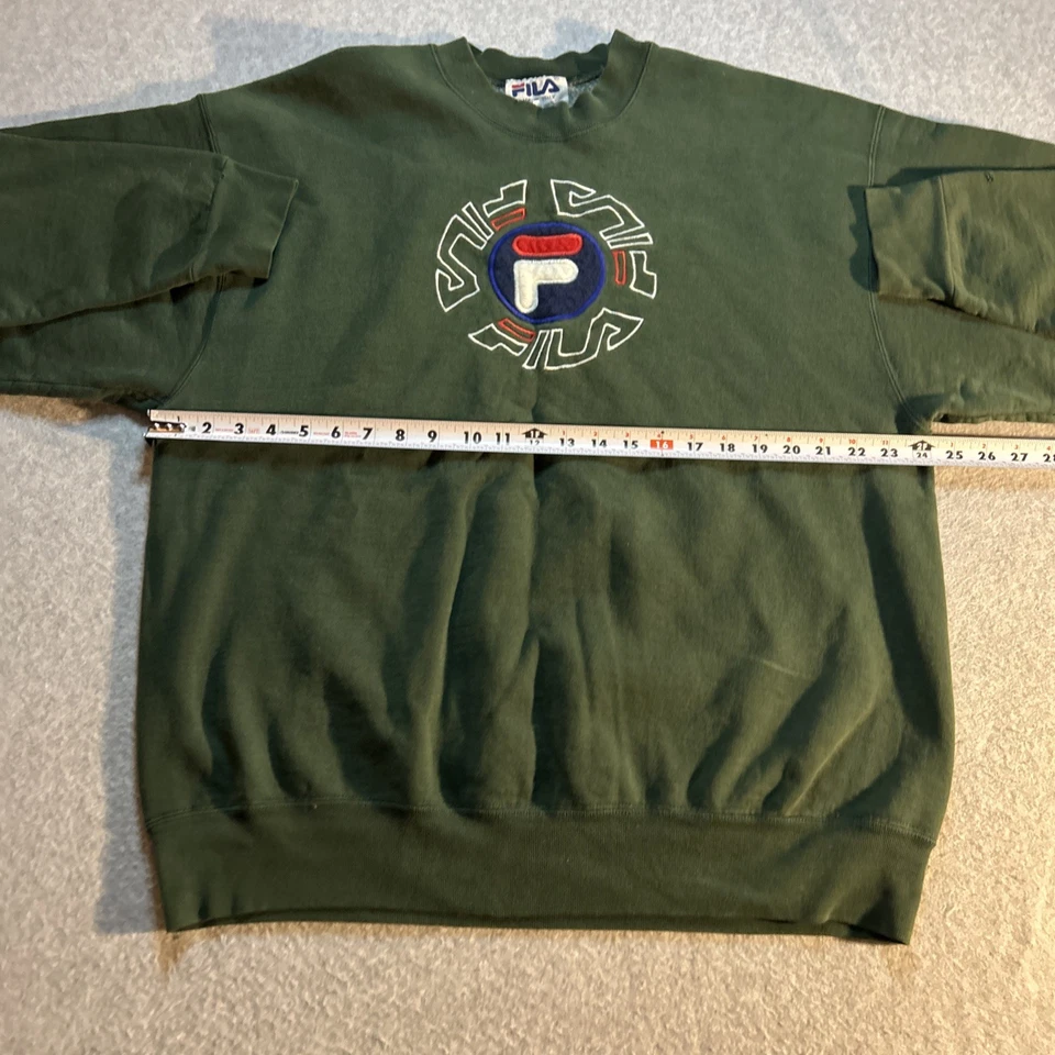 Sudadera De Colección Años 90 Fila Pullover Gráfico Cuello Redondo - Para Hombre XL - Hecha en Italia Foto 4 de 4