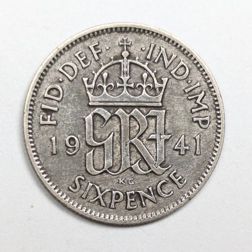 1941 George VI Sixpence — photo from the most recent tracked eBay sale