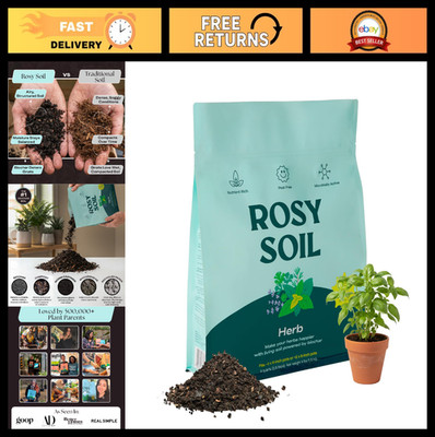 Organic Herb Soil Mix - Indoor/Outdoor Potting Mix with Biochar & Worm Castings