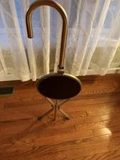 Foldable Cane Chair Seat Folding Portable Stool