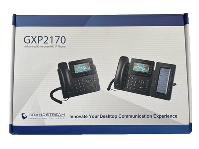 Grandstream VoIP GXP2170 HD IP-Telefon Poe - Schwarz, Komplett, Original