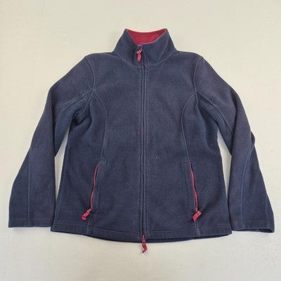 Joseph Turner Fleece 14 blau Damen Stehkragen durchgehender Reißverschluss Langarm