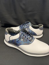 Footjoy Traditions Spiked Golf Shoe White/Blue 8 UK
