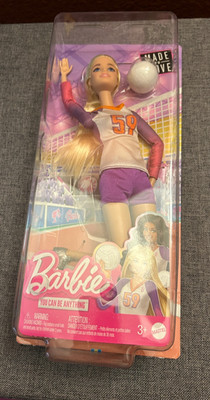 Mattel 2022 Made To Move You Can Be Anything Volleyball Player Barbie Doll HKT72