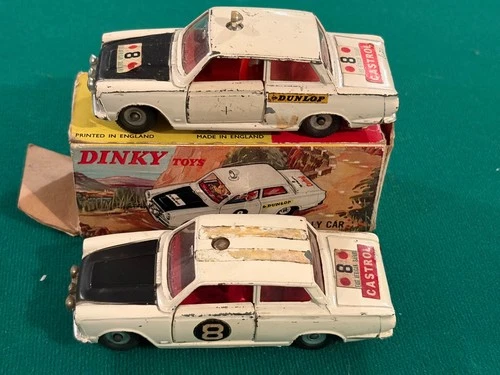 VINTAGE CORGI TOYS FORD CORTINA RALLY CARS WITH ORIGINAL BOX #212