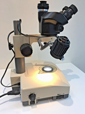 Olympus Microscope SZH-ILLD Illuminated BF DF Stand & LSGA Lamp Stereomicroscope